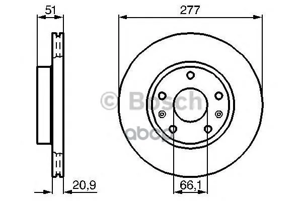Тормозной Диск Передний Bosch арт. 0986478992