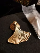 Cabinet Drawer Pulls-Knobs Furniture Dresser Wardrobe Cupboard Leaf Brass-Handles Gold