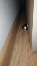 NAIERDI-Tope de puerta magnético de goma de acero inoxidable, soportes de puerta ocultos con antiperforación pegatina, sin clavos montados en el suelo, modelo DS-09