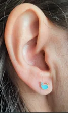 Lindo pequeño azul pendientes con forma de ballena 925 Sterling marino, plateado Animal pendientes para mujer niña regalo Boucle Doreille S-e646