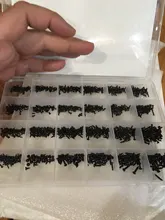 Juego de tornillos de rosca de cabeza redonda para ordenador portátil, kit de tornillo Phillips de tornillos de rosca Mini M1.2 M1.4 M1.5 M1.7 M2, 1100 Uds.