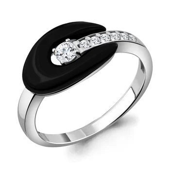 

Silver ring with cubic zirconia