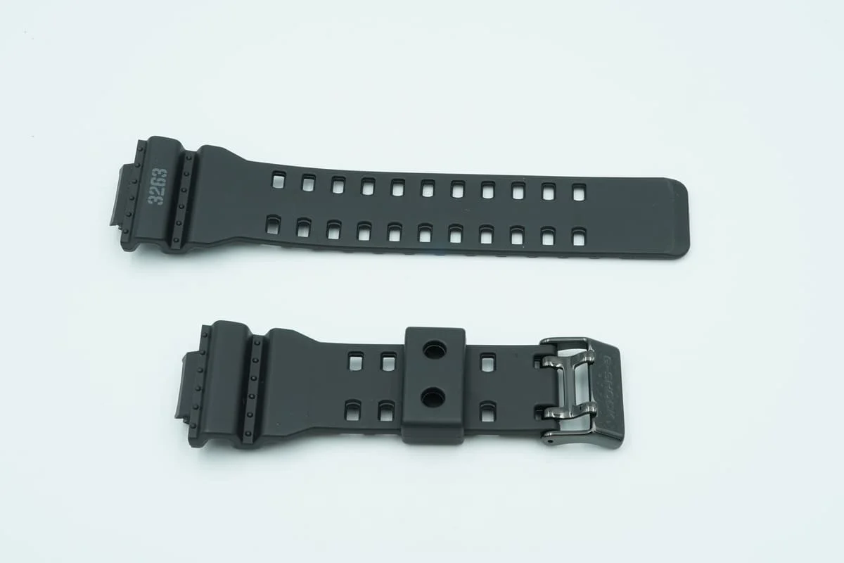 Casio GD-100MS-1, 29/22 mm, black, polyurethane, hull, 16 mm wide