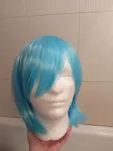 DIFEI peluca sintética bob corto pelo lacio con trimable flequillo Rosa rojo azul peluca cosplay púrpura para pelucas de pelo corto para mujeres