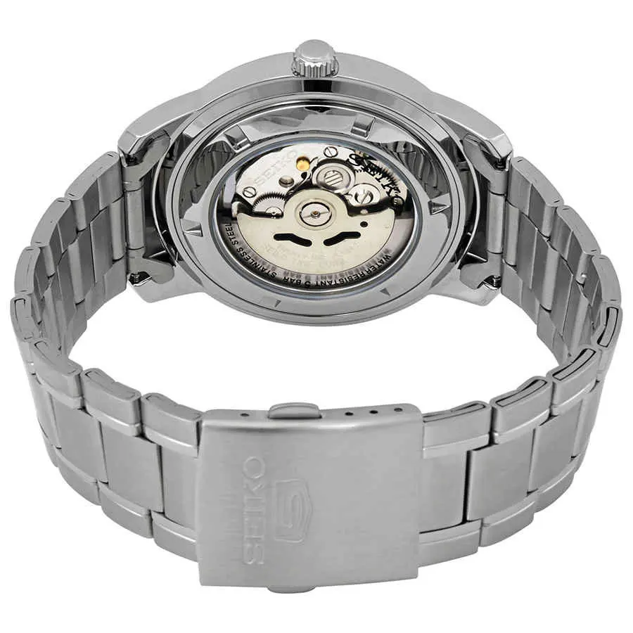 Auto watch men Seiko 5 SNKM83K1 dial White 43mm strap steel 50m water  resist, for men, automatic self-wind, mechanical wristwatches, fashion \u0026  casual - AliExpress Watches