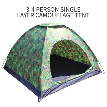 

1/2/3/4 Person Outdoor Family Camping Tent Double layer tent Ultraviolet-proof folding tent Mosquito Net Camouflage Tent