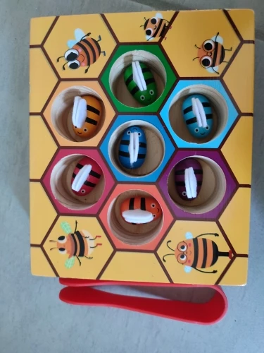 Wooden Bee Box Color Cognitive Educational Toy photo review