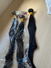 Mechones de pelo liso de 30 pulgadas con cierre, pelo brasileño tejido, 3 / 4 mechones con cierre, extensión de cabello humano