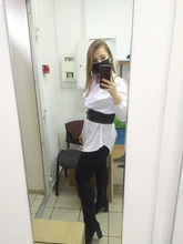 Blusas informal de manga larga para otoño camisa blanca mujer de talla grande para Estilo Vintage rosa 2020