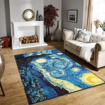 

Herms Starry Night Patterned Carpet ,Non Slip Floor Carpet,Teen's Carpet,Turkish Rug