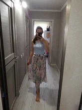 REALEFT-faldas largas plisadas con estampado Floral para mujer, faldas largas de tul, de cintura alta, sueltas, para primavera y verano, 2021