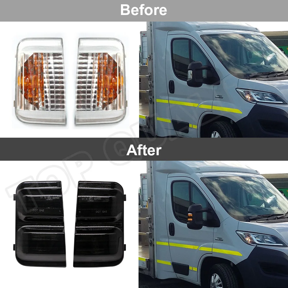 Easy Link Spiegelblinker Weiß - 2er Satz Für Peugeot Boxer, Fiat Ducato, Citroen Jumper 2006-2020