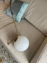 Pendant-Lights Hanging-Lamp Hoop Glass-Ball Industrial-Decor Gold Living-Room Modern Led