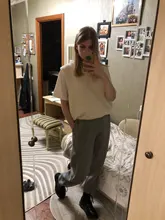 Las mujeres Casual cintura elástica Pantalones deportivos pantalones de Color sólido Pantalones de deporte holgados tobillo longitud Pantalones negro blanco gris