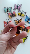 12 Uds mariposa artificial de plástico figuras de acción insectos modelo niños juguete para regalo educativo