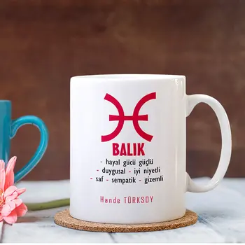 

Personalized Pisces Sign White Mug Cup