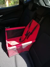 Bolsa de viaje para mascotas, accesorio para el asiento del coche, grosor doble, plegable, de malla, con alfombra impermeable, manta de seguridad, formato de bolsa transportable, para perros