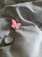 Reloj de bolsillo, reloj de enfermera con Clip, broche Fob colgante, colgante de Clip para colgar, colgante de mariposa, reloj de bolsillo