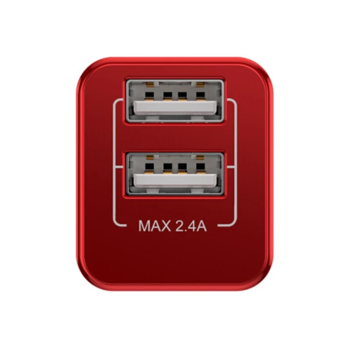 Сетевое зарядное устройство Baseus Traveler series Dual USB charger 2.4A CCALL-EZ09(Красный