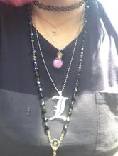 Chain Necklaces Jewelry-Accessories Pendant Beads Death Note Cosplay Lawliet English-Letter
