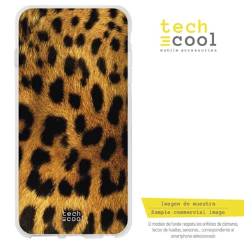 

FunnyTech®Silicone stand case for IPhone 5/5S/BE Texture leopard Brown