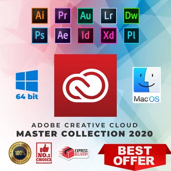 Adobe Creative Cloud 2020 Master Коллекция для Windows и MacOs Originel | Полная версия | Жизненная Активация | ️Многоязычная