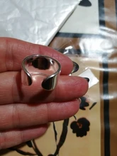 RYOUCUTE auténtica plata pura joyería de Color Simple coreano grande suave Anillos para las mujeres boda dedo anillo abierto Anillos Anelli