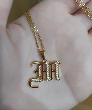 Chain Jewelry Pendant Letter Necklace Choker Capital Gift Stainless-Steel Minimalist