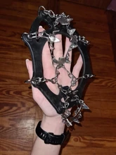 18 dientes hielo nieve crampones antideslizante escalada pinza zapato cubre Spike zapatos de acero inoxidable nieve antideslizante de la cubierta del zapato Crampon