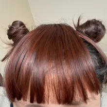 MEIFAN-extensiones de cabello con flequillo frontal, postizo sintético Natural, flequillo de aire, Clip en flequillo, negro y marrón