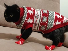 Pet Cat Reindeer Sweater Winter Warm Cat Clothes for Cats Kedi Outfit katten Clothing