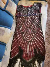 Summer Women Dress 1920s-Flapper-Dress Sequin-Fringe Party-Midi Great-Gatsby Sleeve O-Neck