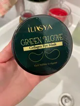 Ilisya-mascarilla de colágeno para ojos, alga verde, parches de ojos para ojeras, almohadilla de ojo hidratante, antiarrugas, nutritiva, 60 unidades