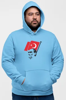 

Angemiel Wear Turkish Flag Blue Men 'S Hooded Sweatshirt
