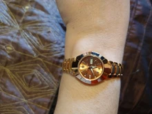 Reloj de pulsera de cuarzo para hombre y mujer, cronógrafo de negocios, de acero de tungsteno, café, dorado, par de horas