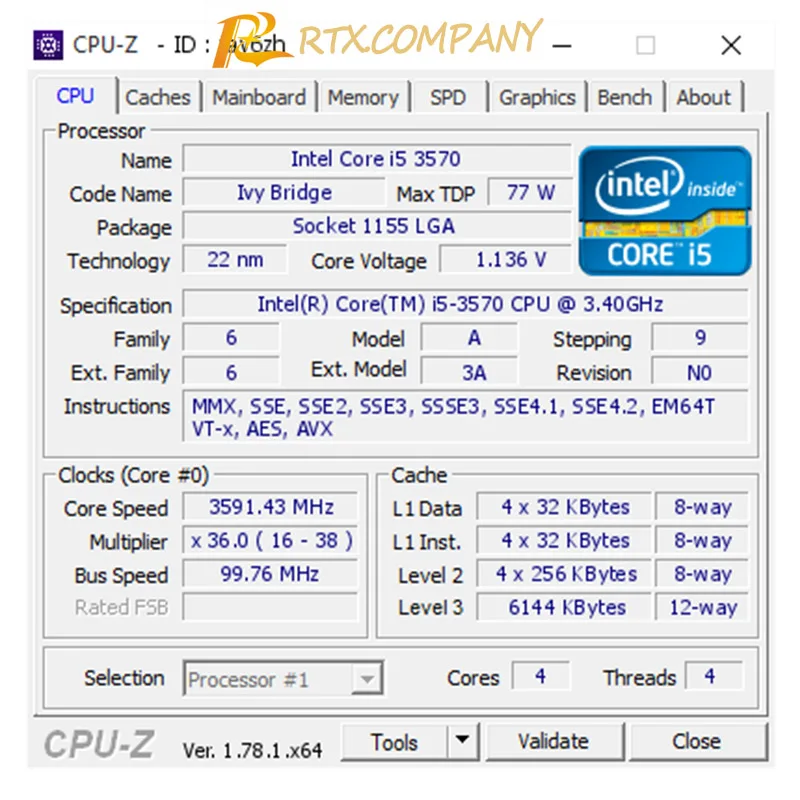 i5 3570 CPU 1