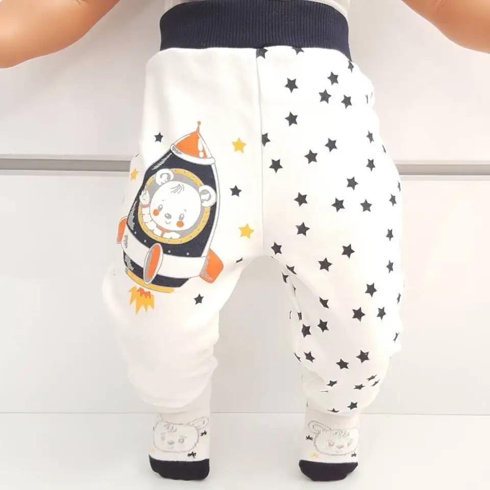 

Black Astronot Teddy Bear Self-Stockinged Male Baby Single Bottom