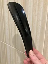 Cuernos de zapatos profesionales de 1-2 uds. De 16cm, calzador tipo cuchara de plástico negro, levantador de zapatos, Slips robustos y flexibles de 10cm