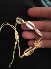 IPARAM-Pulsera de cuerda con conchas para mujer, brazalete de hilo, tobillera, estilo bohemio, vintage, playa, fiesta