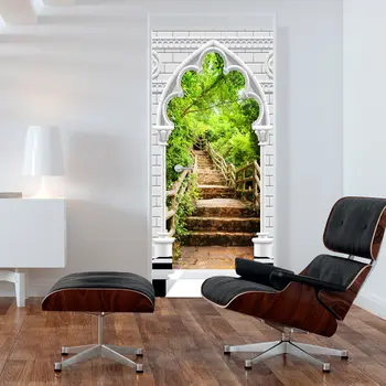

Mural for port-Photo wallpaper - Gothic arch and stone staircase I - 80x210 cm
