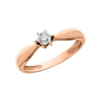

Gold ring with diamonds sunlight sample 585
