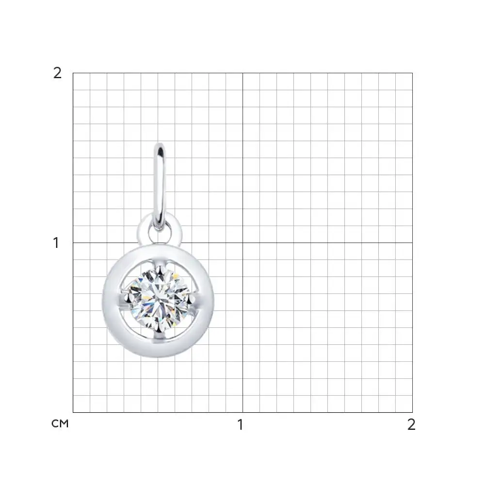 Подвеска SOKOLOV из серебра со Swarovski Zirconia