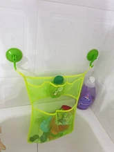Baño juguetes para niños y bebés ordenado de almacenamiento de bolsa de ventosa baño bañera muñeca colgando bolsa baño cesta de juguete bolsa de red de almacenaje juguete de agua
