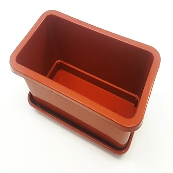 

6-VDG Rectangular Garden Vase with saucer | Length: 30cm - 40cm - 50cm