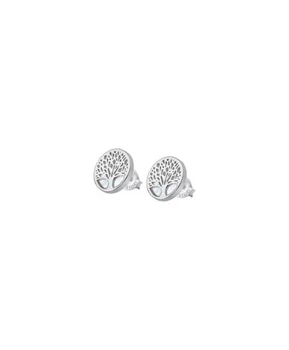 

LOTUS SILVER and zircon earrings