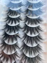 5/8/12 pares 3D pelo de visón pestañas falsas hecho a mano pestaña larga Natural Wispy pestañas tupidas reutilizable extensión de pestañas postizas