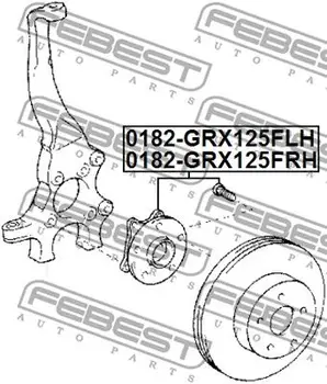 

Front right wheel hub TOYOTA CROWN/MAJESTA GRS18 # UZS18 #2003.12-2008.12 FEBEST 0182-GRX125FRH