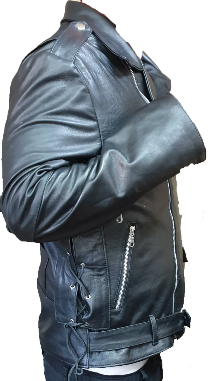 CREAZIONIINPELLE Men's Genuine Leather Jacket Made In Italy
