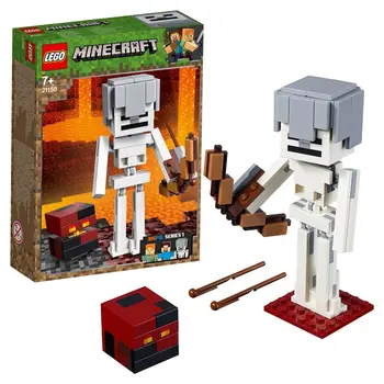 

Designer Lego Minecraft 21150 large figure: skeleton with cube magma