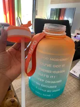 QuiFit-botella de agua de 3,78l, 2,2 L, 1,3 L, 128oz, galón, con pajita de plástico transparente, herramienta de gimnasio, jarra, taza deportiva gratis de BPA